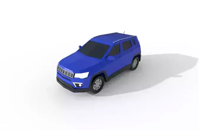 Jeep Compass 2017 - 2046 Poly - 7 Diffirent Colour Low-poly 3D model