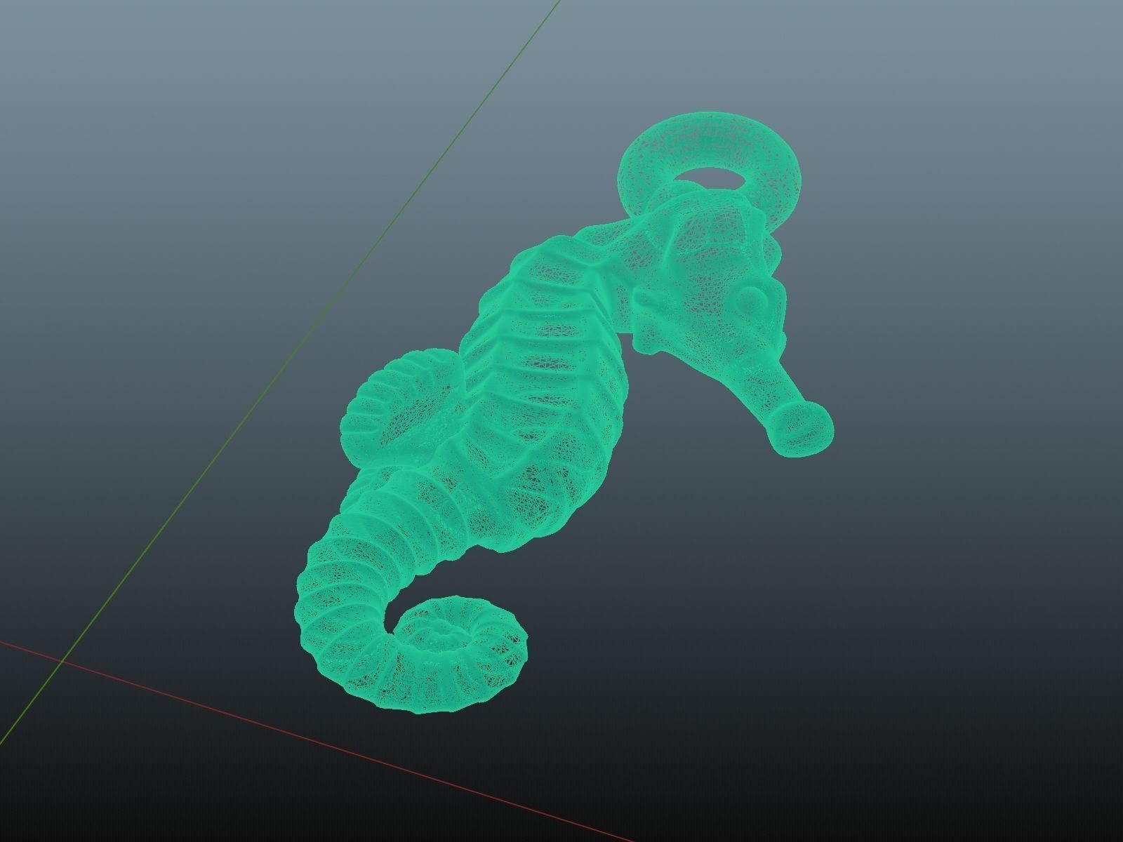 Seahorse earrings - Printer ready 3D print model_14
