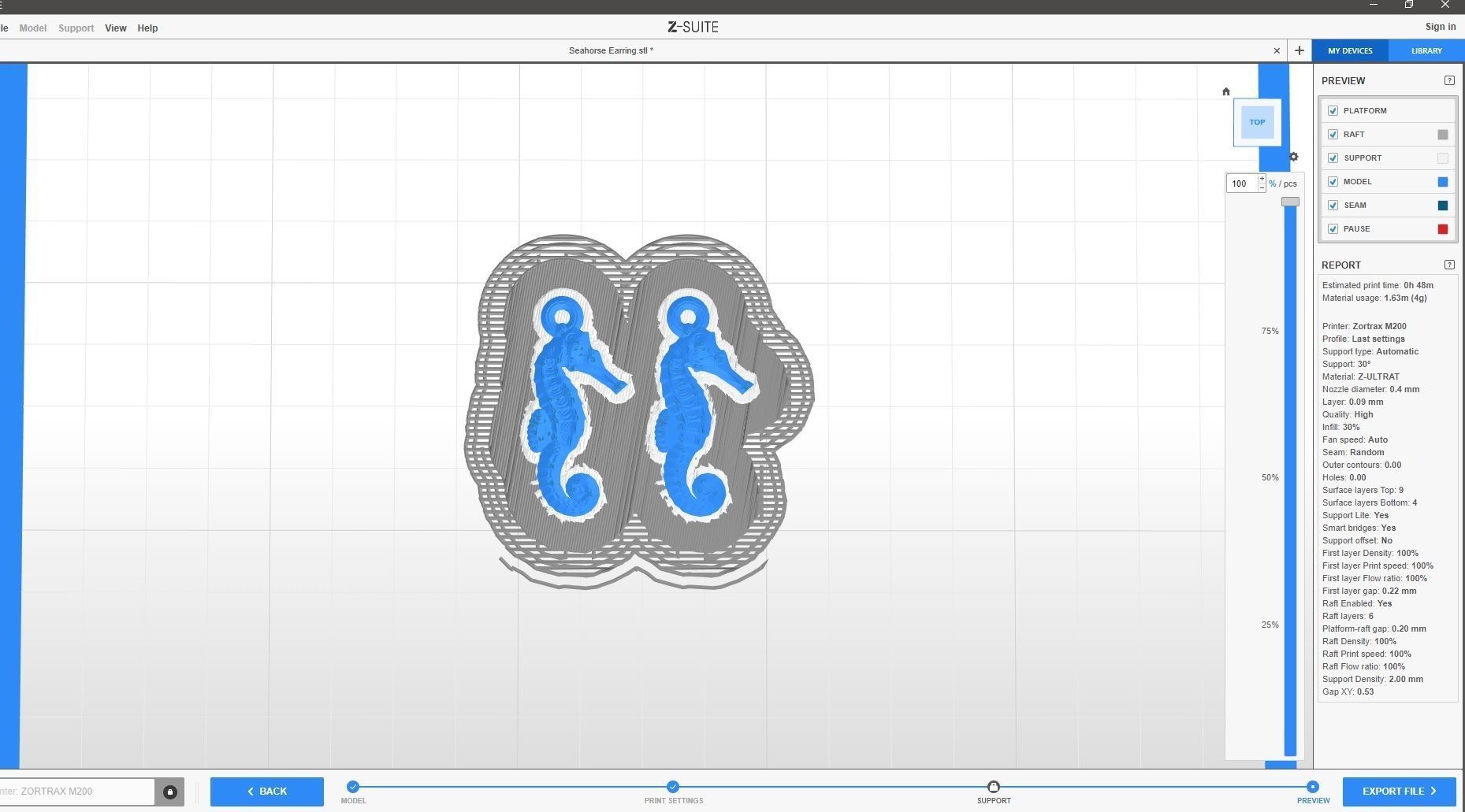 Seahorse earrings - Printer ready 3D print model_16
