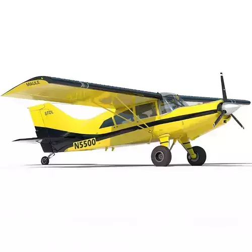 Maule light aircraft with interior 3D model