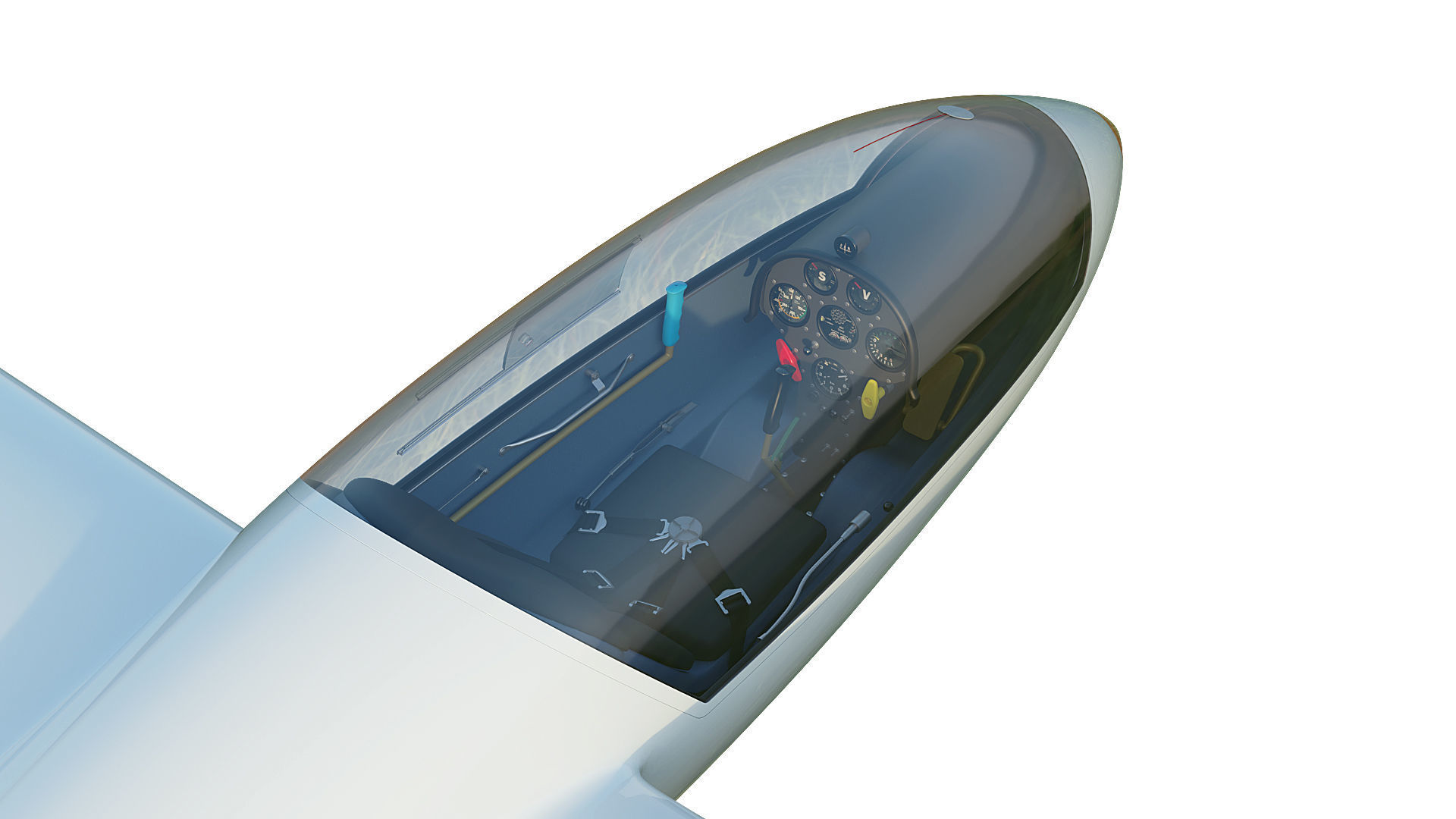 Rolladen-Schneider LS4 Glider  3D model_17