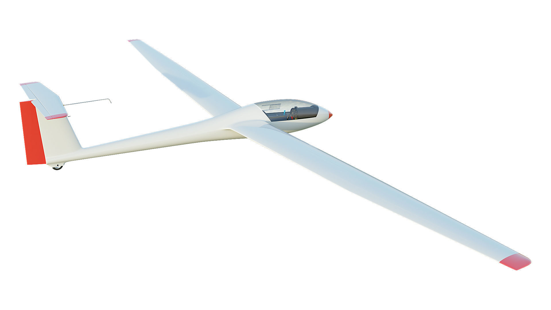 Rolladen-Schneider LS4 Glider  3D model_7