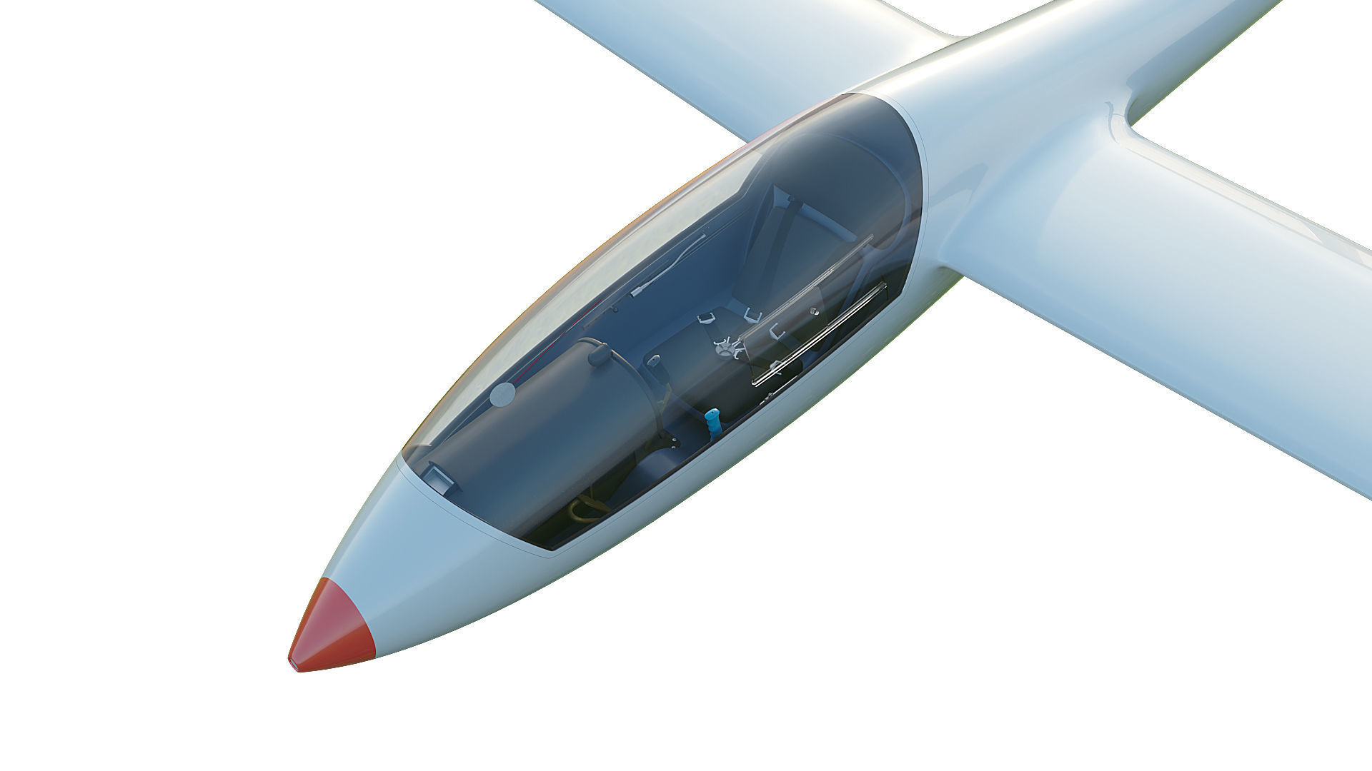 Rolladen-Schneider LS4 Glider  3D model_13