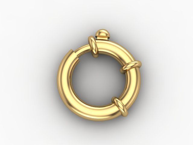 bracelet - necklace lock 3D print model_1