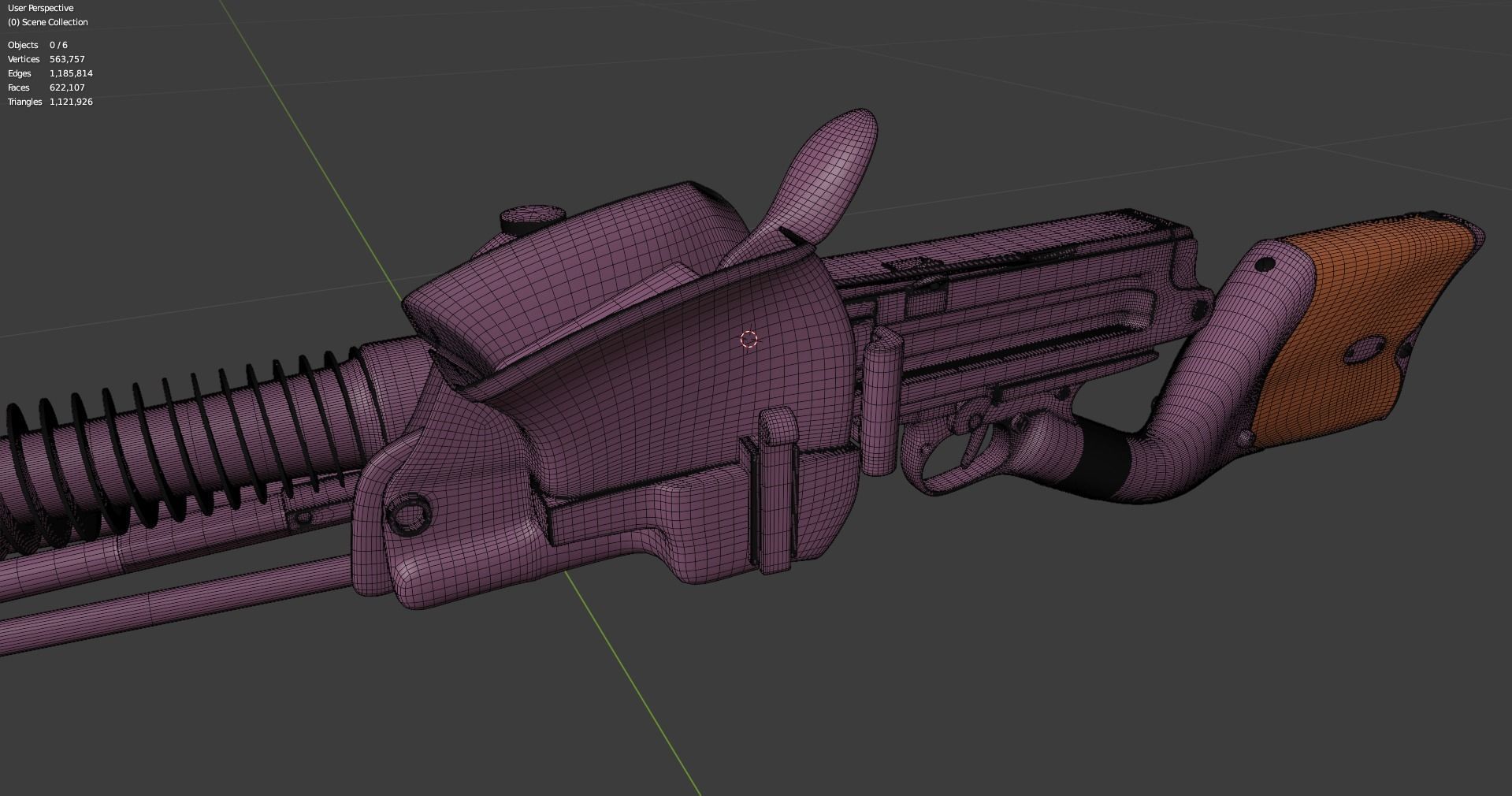 Nambu Type 11 light machine gun Low-poly 3D model_12