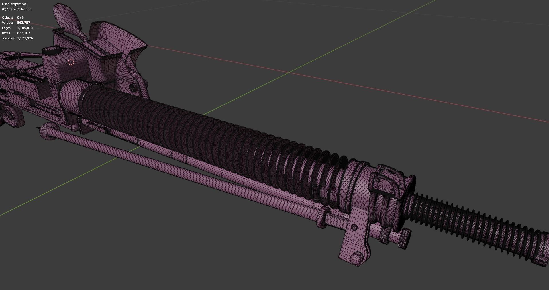 Nambu Type 11 light machine gun Low-poly 3D model_11