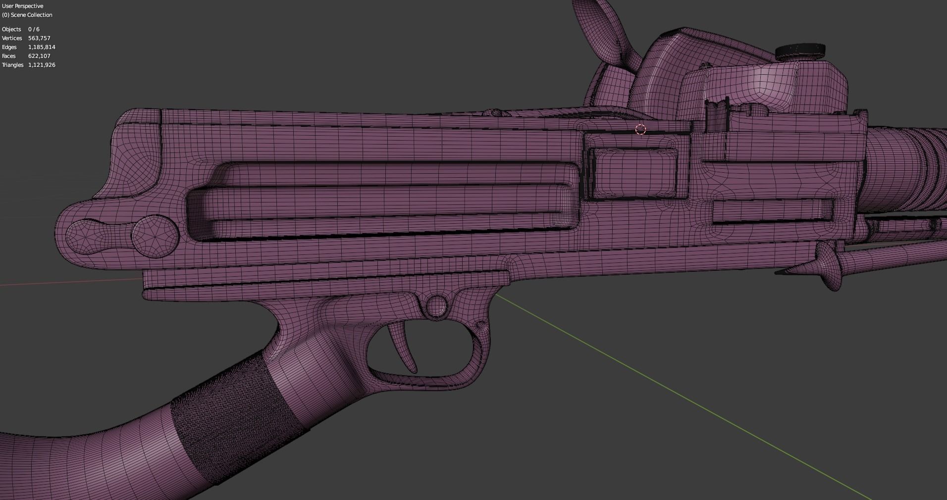 Nambu Type 11 light machine gun Low-poly 3D model_13