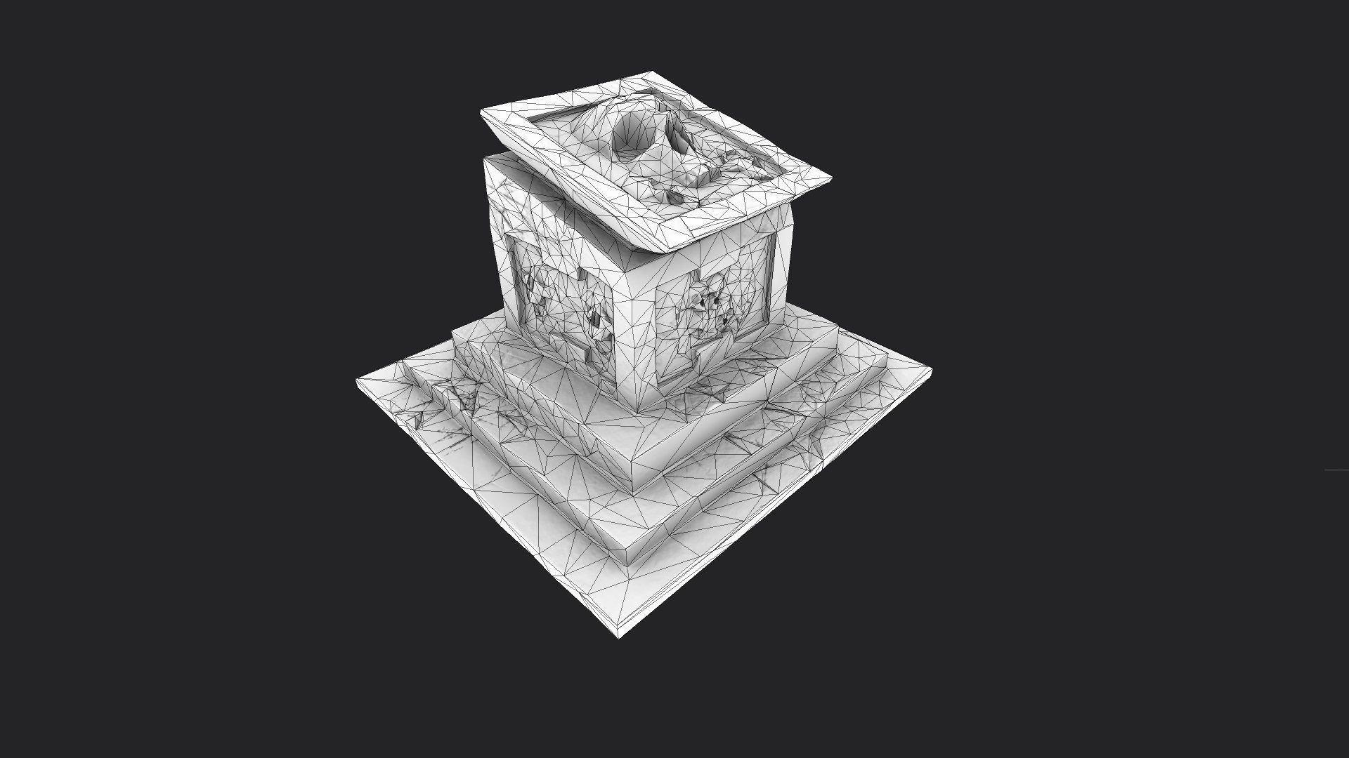 Skull Temple Set Low-poly 3D model_14