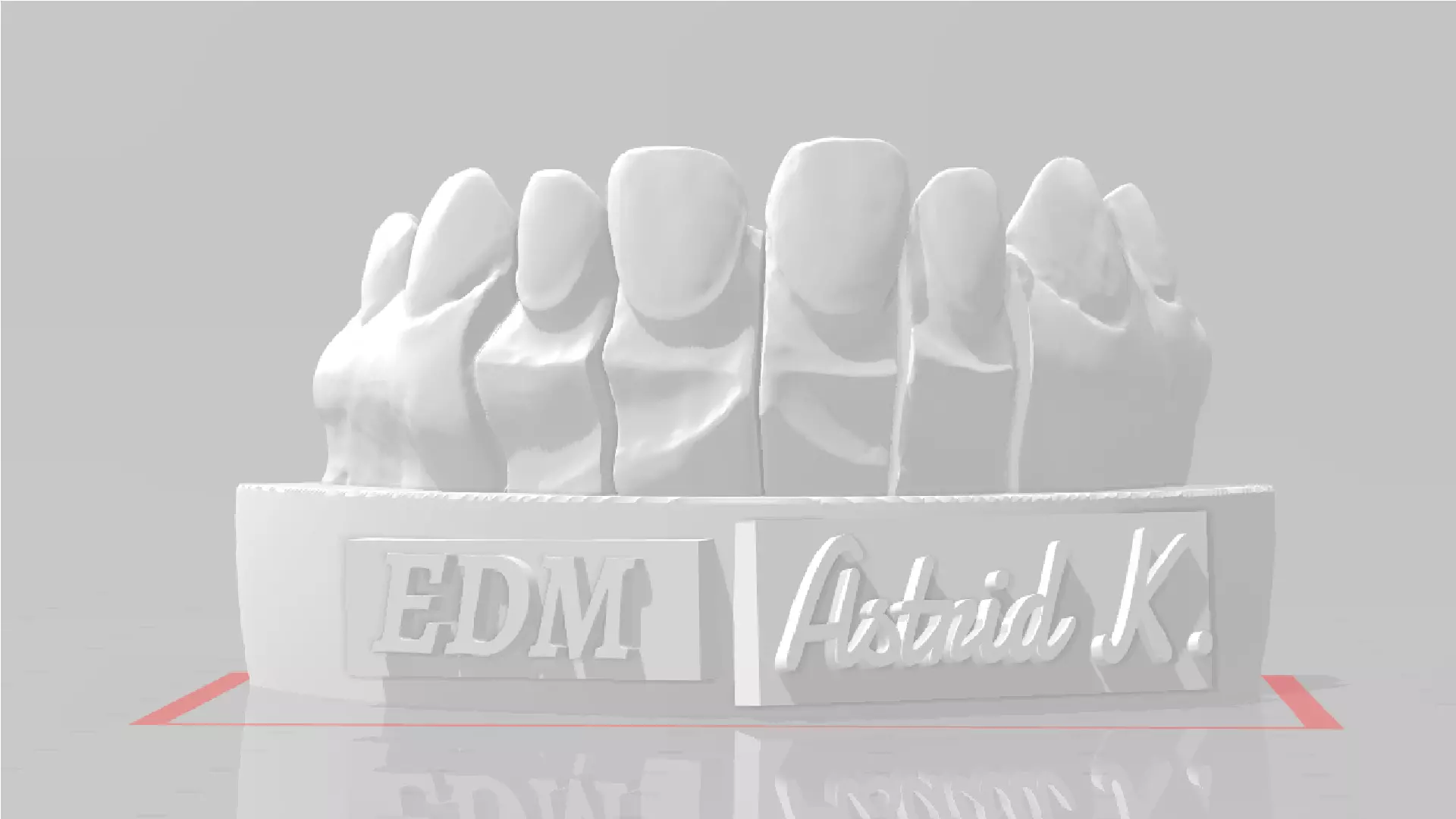 EDM Dental Practice Special Case Die System Veneer 3D print model_0