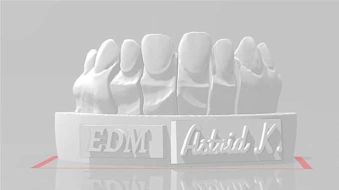 EDM Dental Practice Special Case Die System Veneer 3D print model