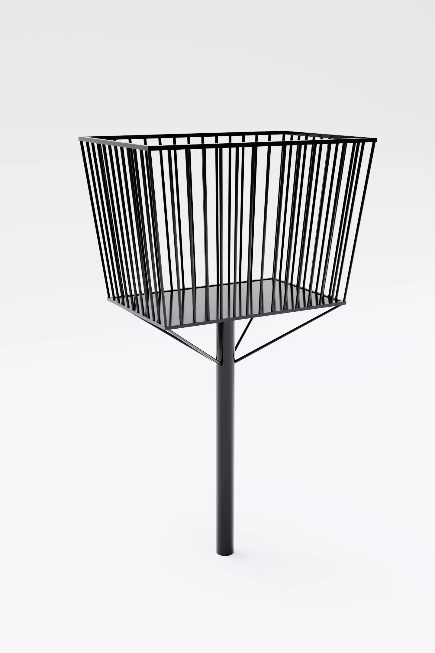 Simple trash can Free 3D model