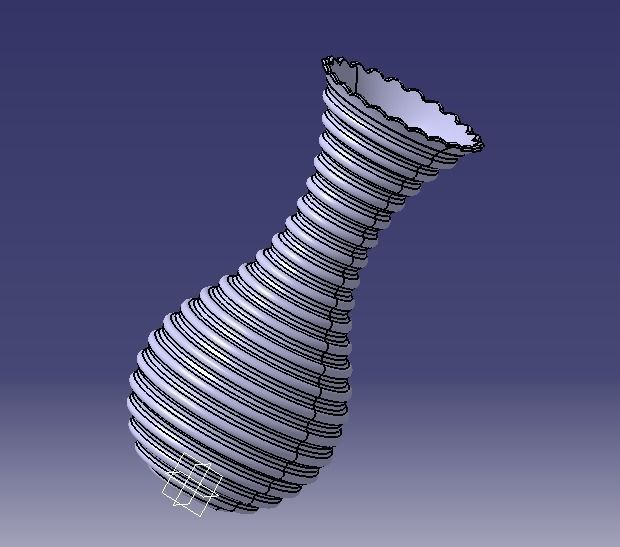 Flower Vase 3D print model_12