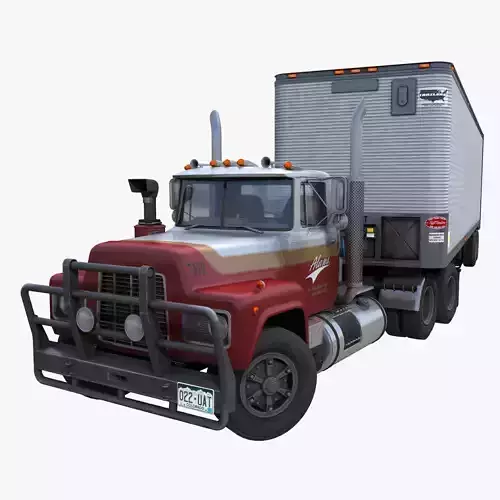 Industrial van semitruck trailer