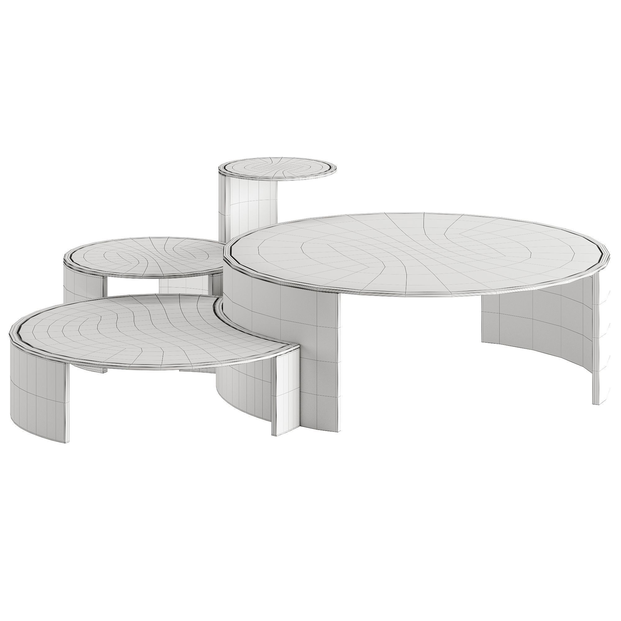 FENDI CONSTELLATION LITE COFFEE TABLE Low-poly 3D model_5