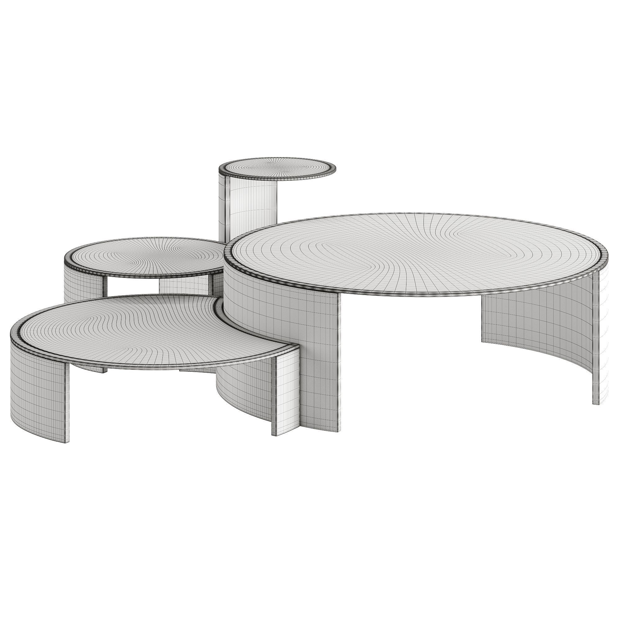 FENDI CONSTELLATION LITE COFFEE TABLE Low-poly 3D model_4