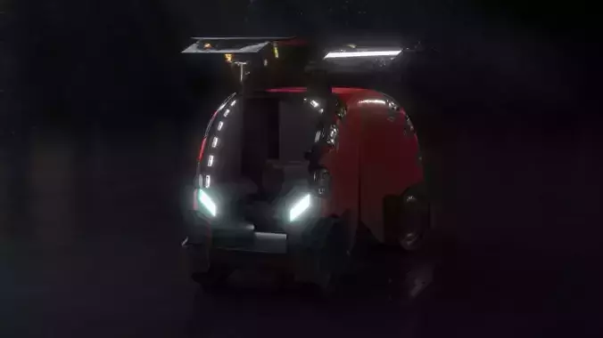 Sci fi Pillbug self-driving car