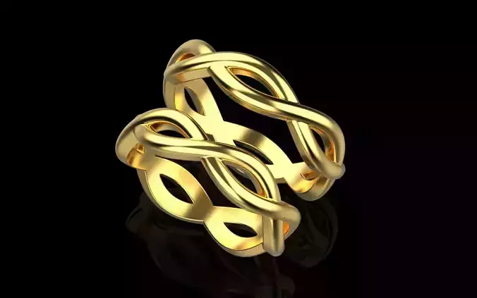 Braided band  infinity ring   size 17 and  18 