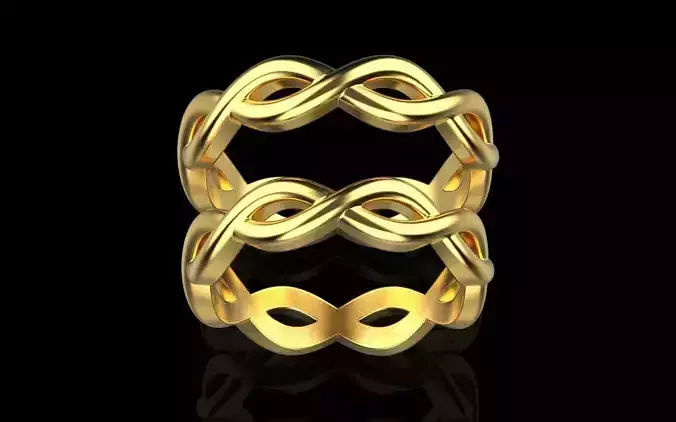 Braided band  infinity rings   size 17 and  18 