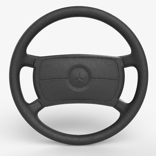 Mercedes-Benz 300 Series Steering Wheel Low-poly 3D model