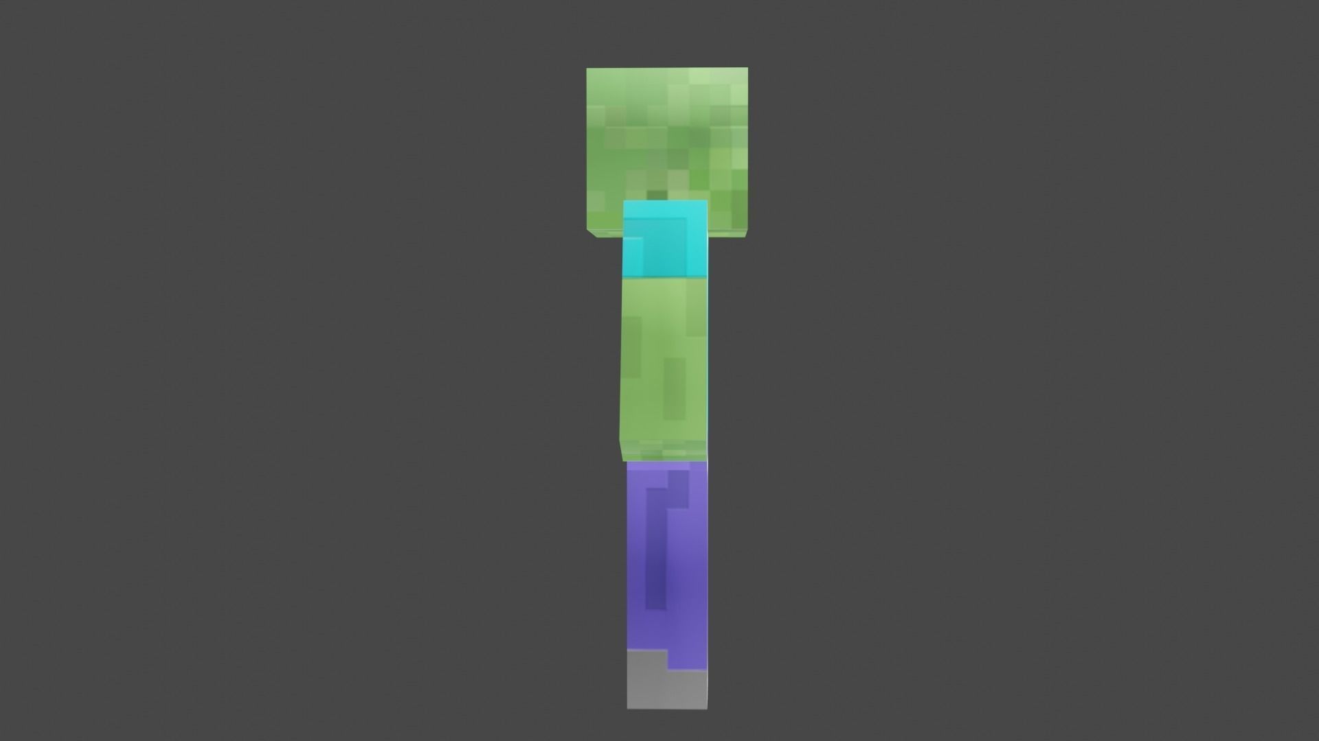 MINECRAFT ALEX - STEVE - ZOMBI RIGGED PACK Low-poly 3D model_8