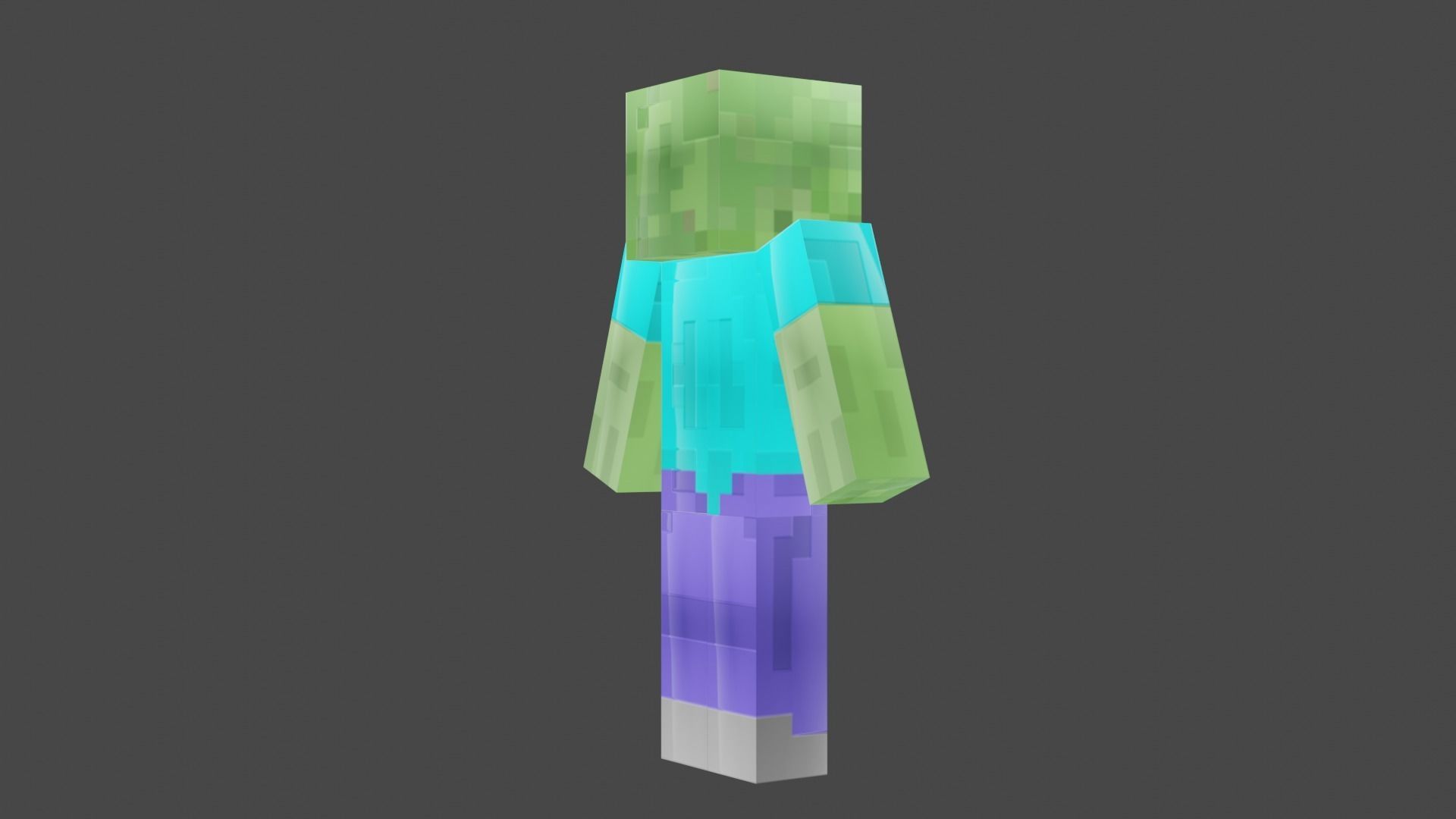 MINECRAFT ALEX - STEVE - ZOMBI RIGGED PACK Low-poly 3D model_9