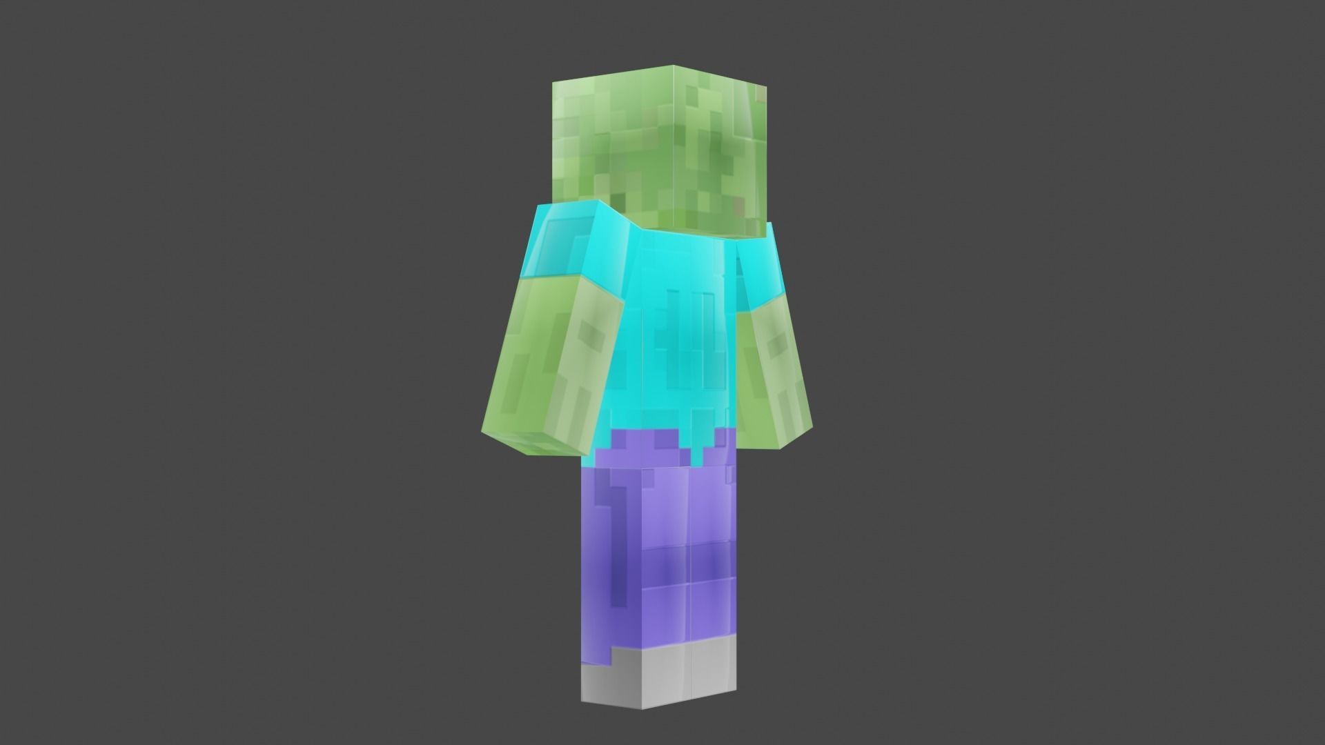MINECRAFT ALEX - STEVE - ZOMBI RIGGED PACK Low-poly 3D model_11