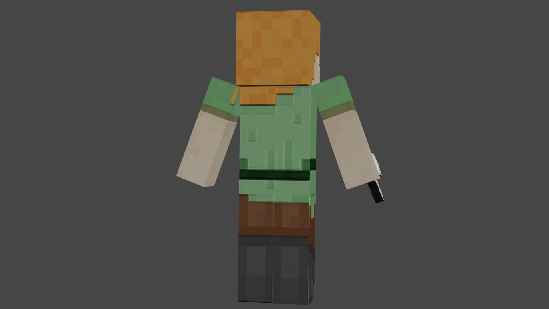 MINECRAFT ALEX - STEVE - ZOMBI RIGGED PACK Low-poly 3D model_24