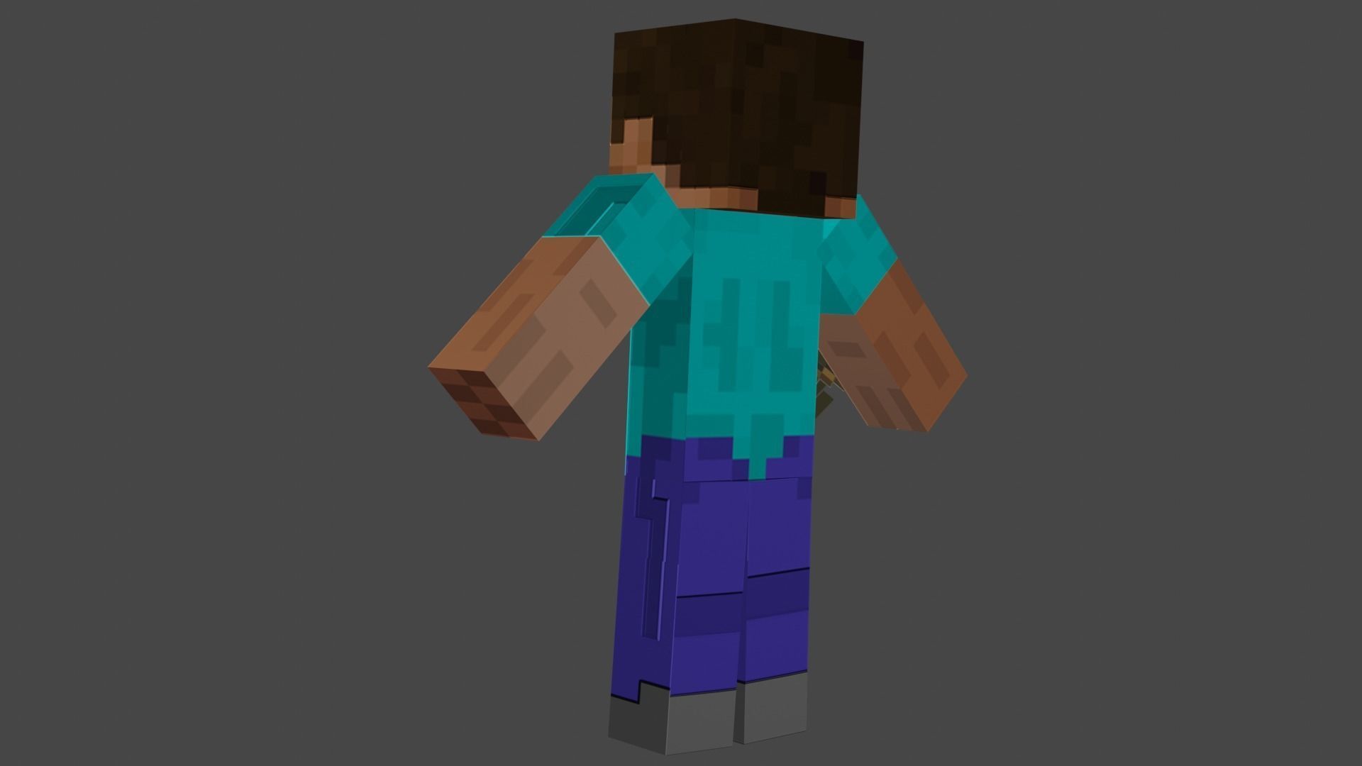 MINECRAFT ALEX - STEVE - ZOMBI RIGGED PACK Low-poly 3D model_22