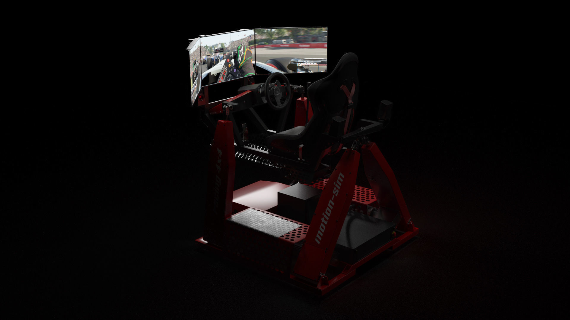 Racing Game Simulator motion sim 3D model_12