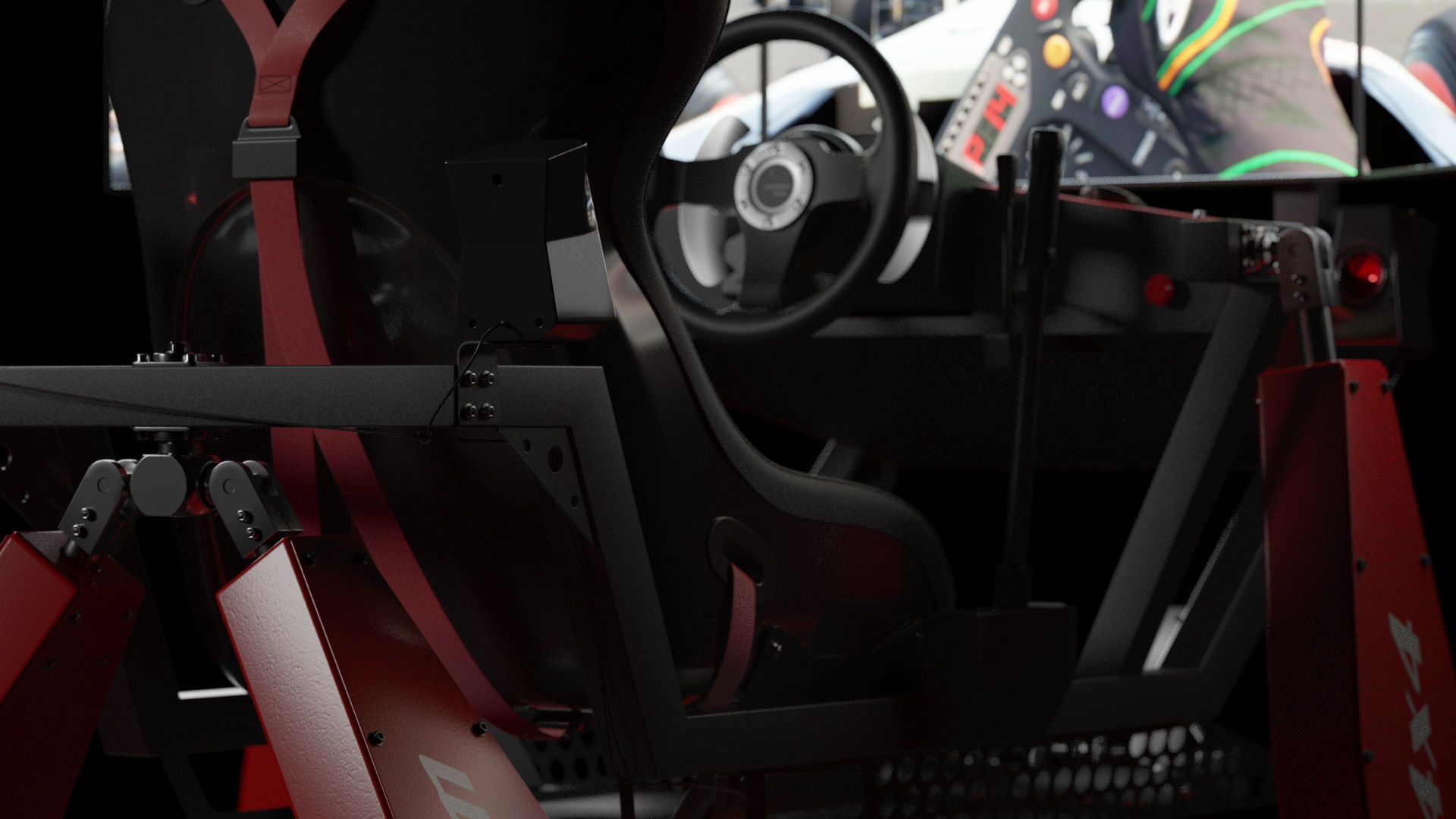 Racing Game Simulator motion sim 3D model_13