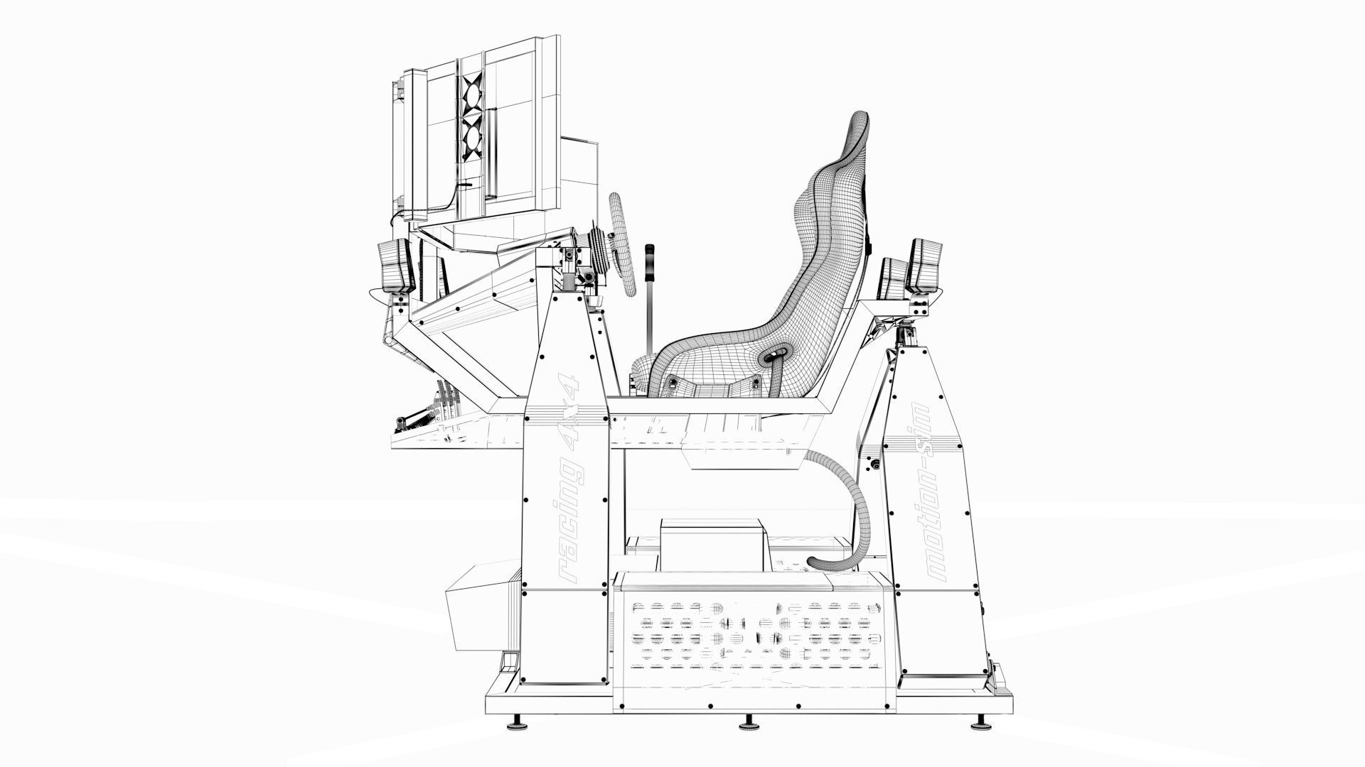 Racing Game Simulator motion sim 3D model_18