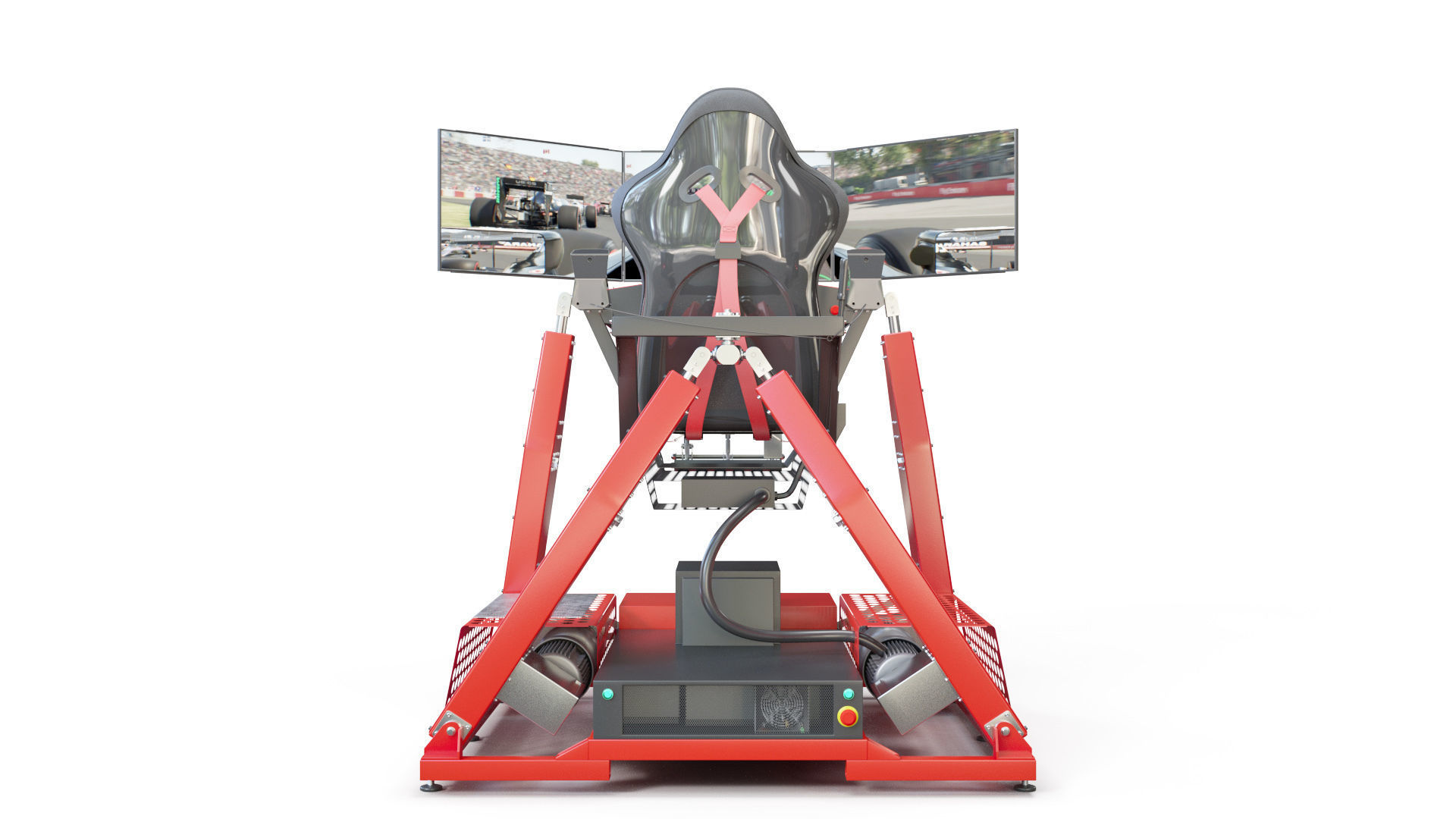 Racing Game Simulator motion sim 3D model_4