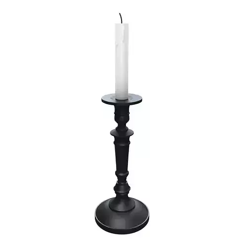 Old candlestick with candle