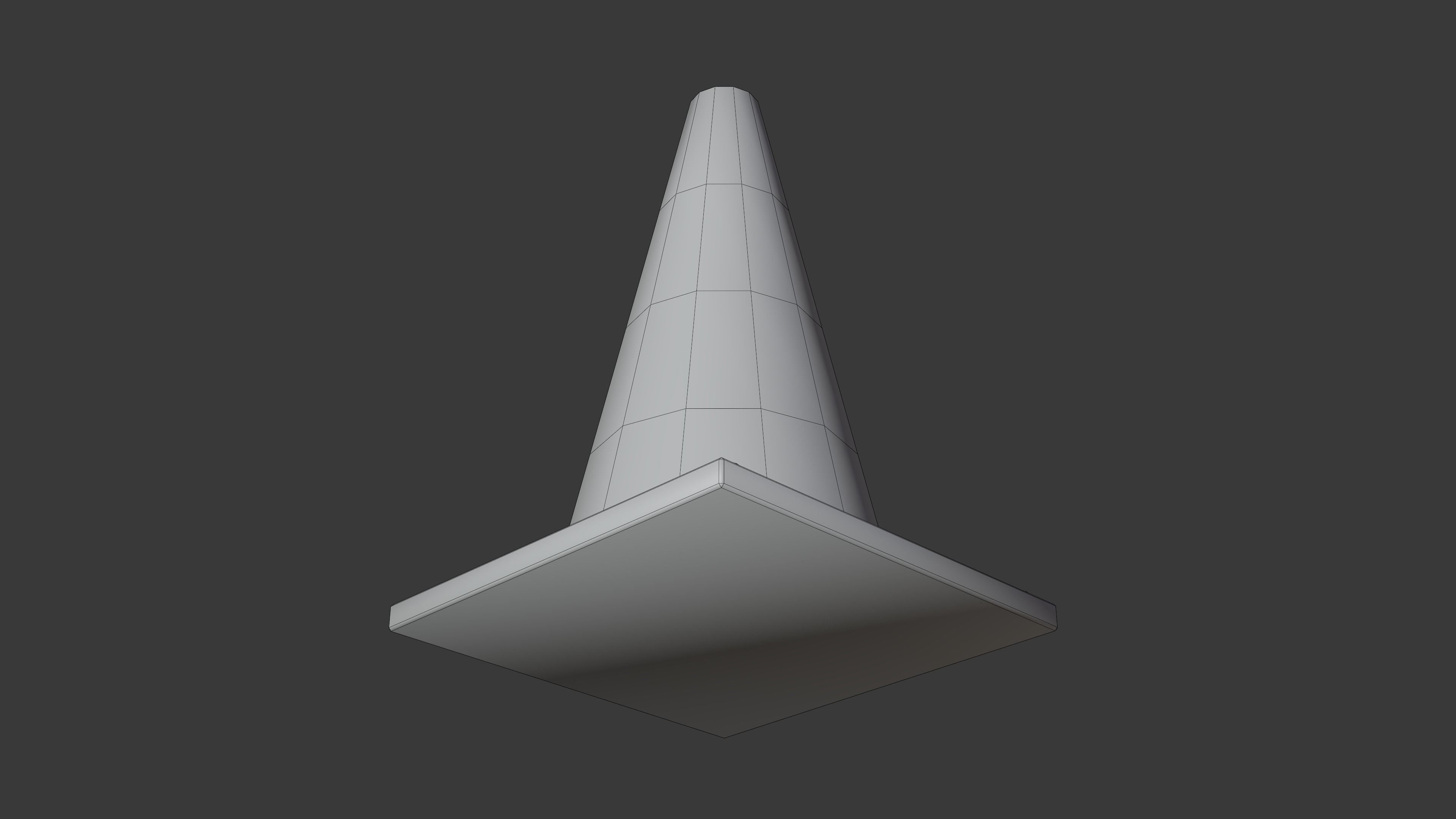 Traffic cone Low-poly 3D model_4