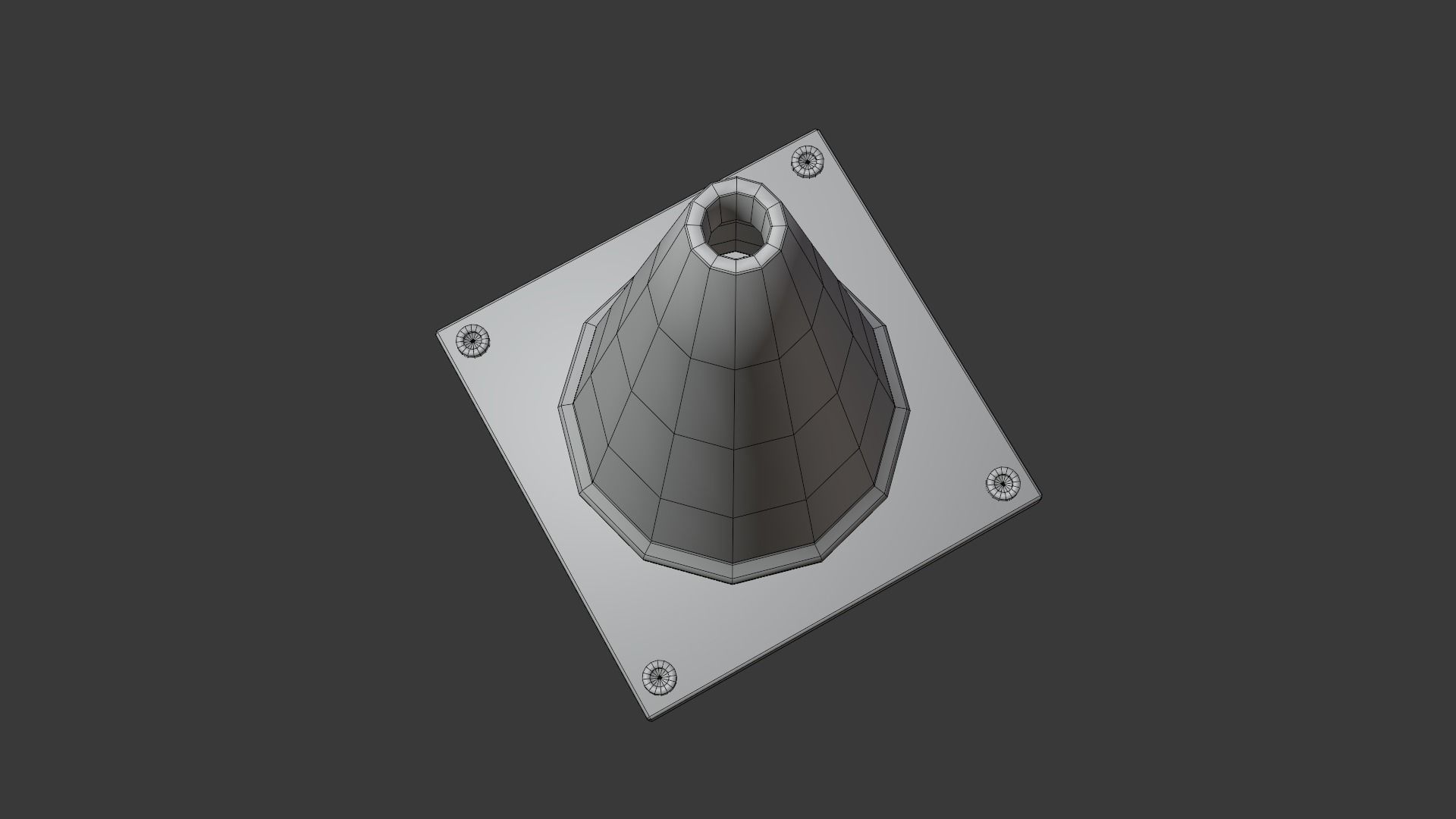 Traffic cone Low-poly 3D model_6