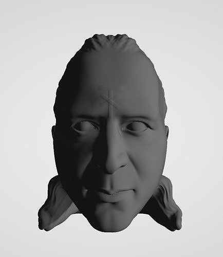 Dennis Knight Mideon MOD WWE Custom Head Sculpt 3D print model 3D print model