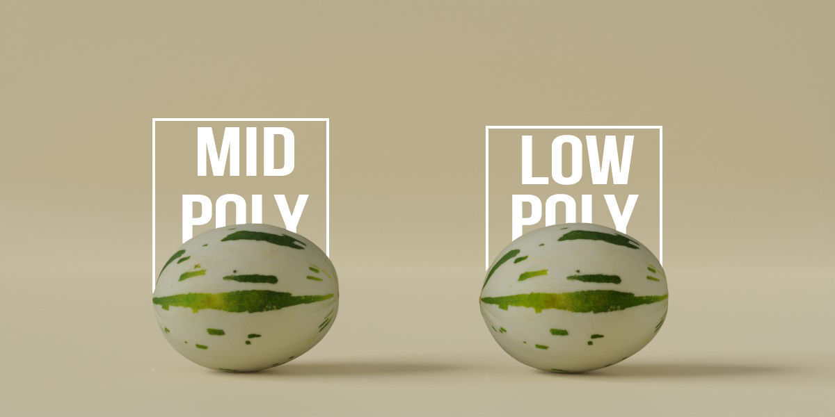 Photorealistic Gaya Melon Low-poly 3D model_4