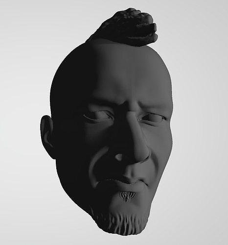Dabba-Kato Commander Azeez WWE Custom Head Sculpt 3D print model 3D print model