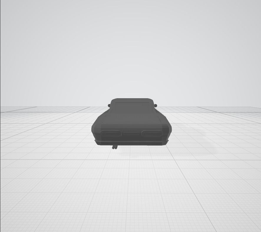 Lowrider car Low-poly 3D model_2