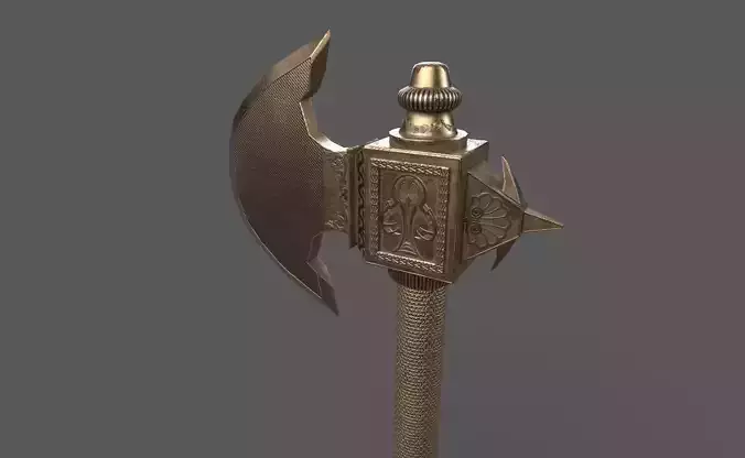 Stylized Axe Weapon PBR low-poly game ready Low-poly 3D model