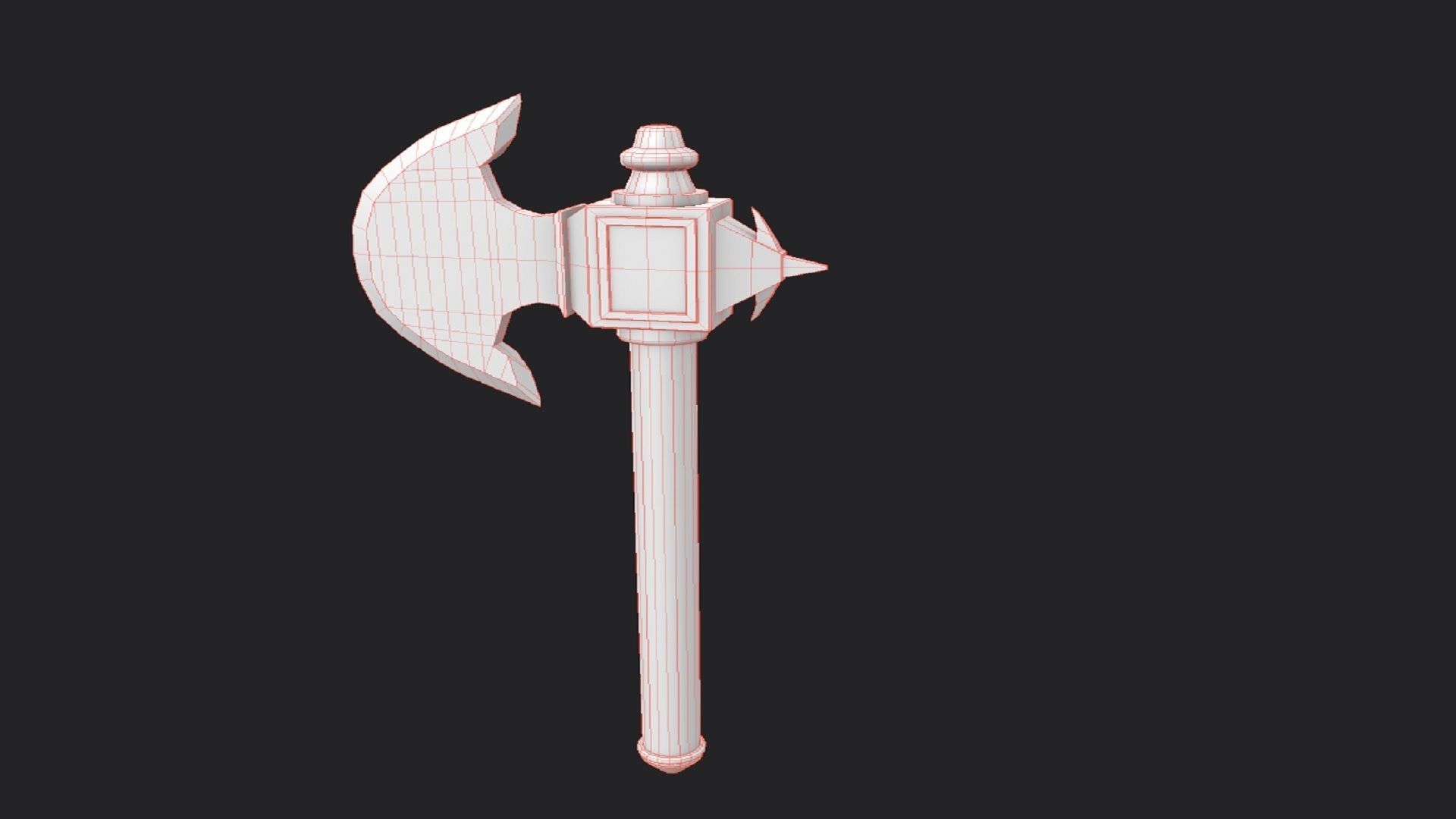 Stylized Axe Weapon PBR low-poly game ready Low-poly 3D model_5