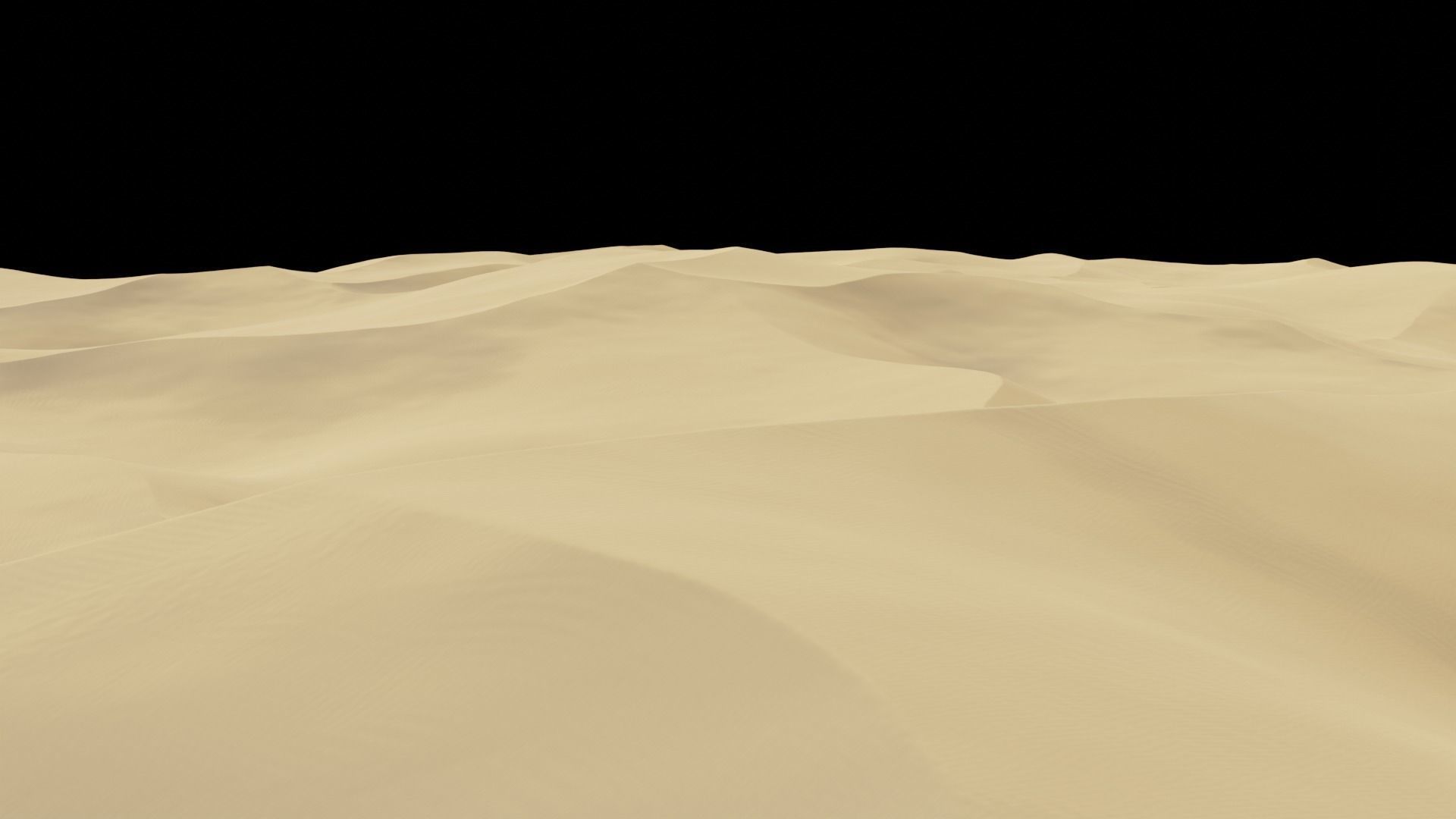 Sand Dunes Desert Landscape Procedural  Low-poly 3D model_4
