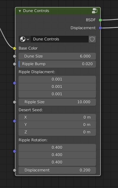 Sand Dunes Desert Landscape Procedural  Low-poly 3D model_5