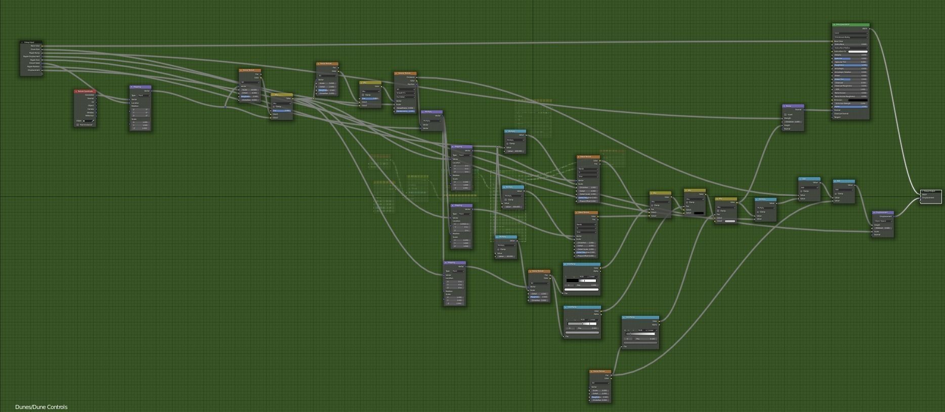 Sand Dunes Desert Landscape Procedural  Low-poly 3D model_6