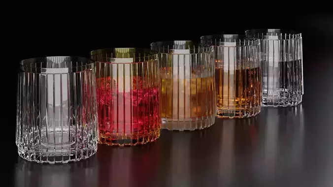 Old-Fashioned aka Rock glass 3 3D model