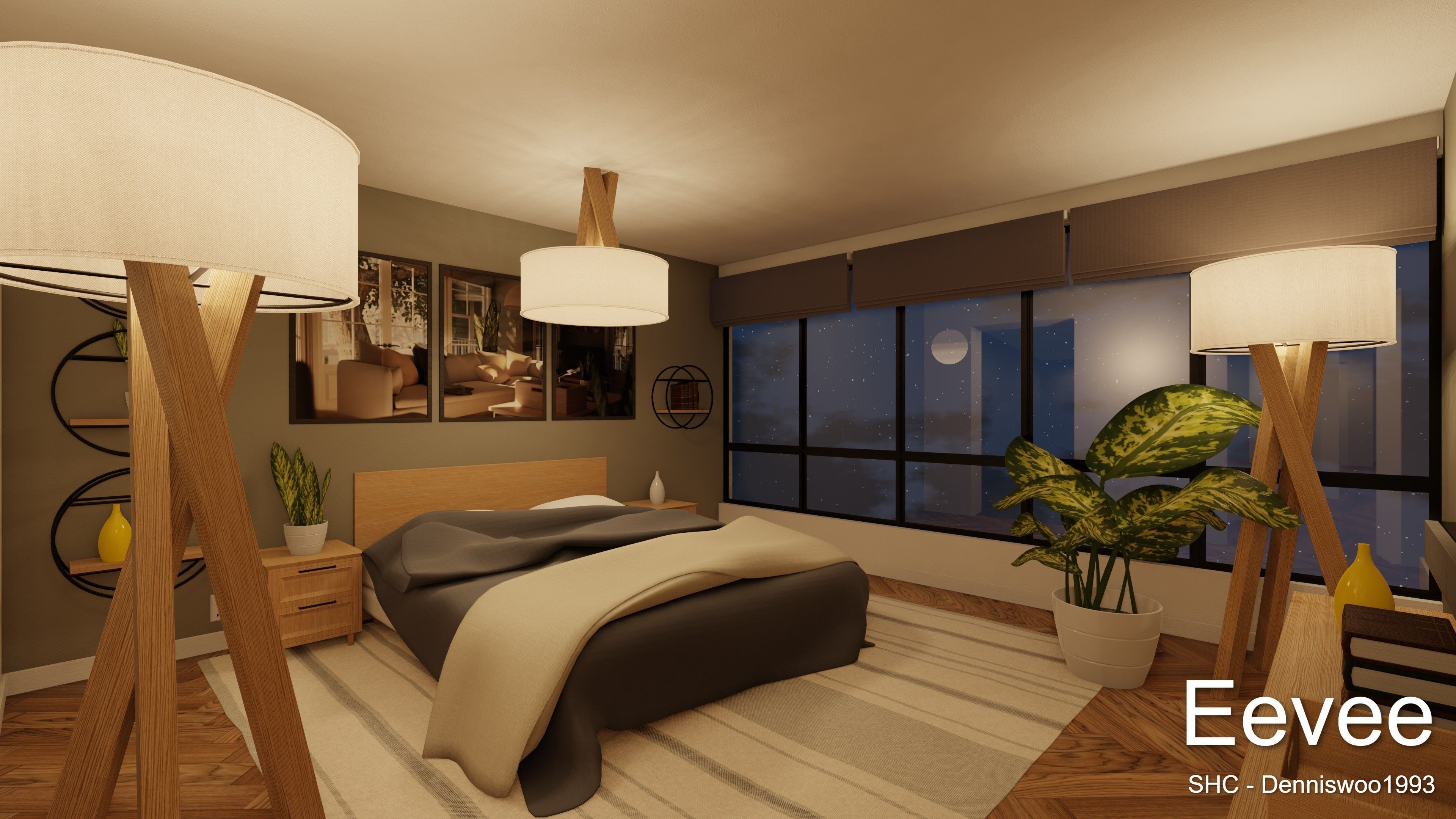 Luxury one bedroom apartment Low-poly 3D model_26