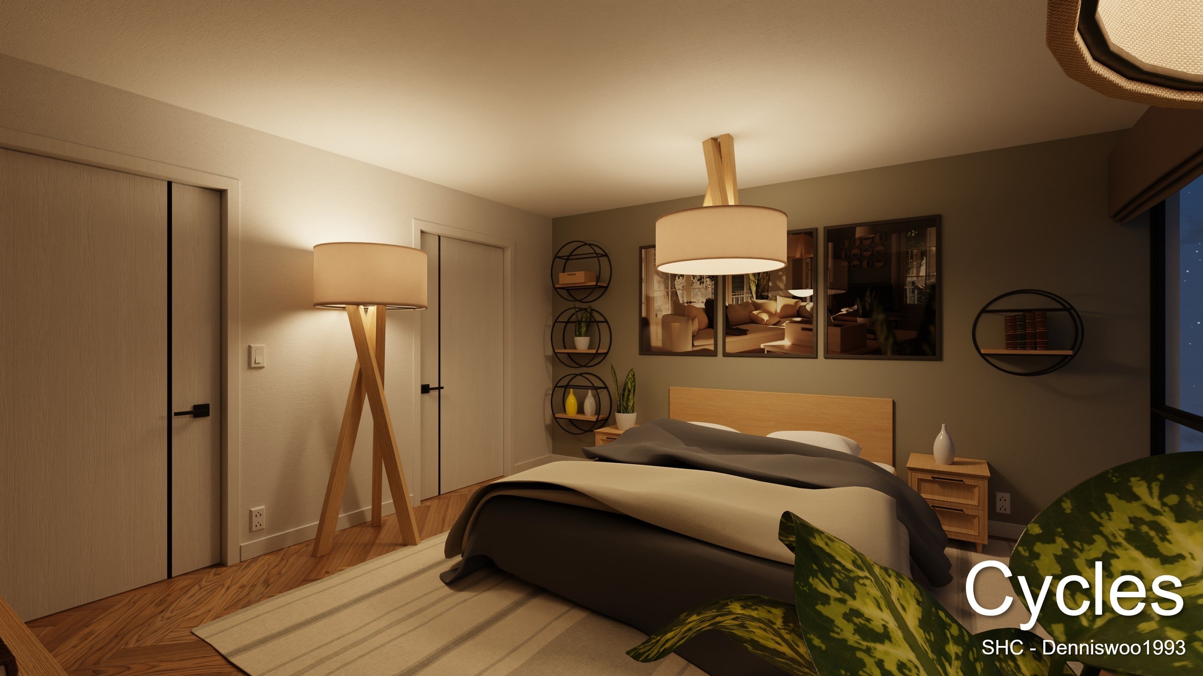 Luxury one bedroom apartment Low-poly 3D model_9