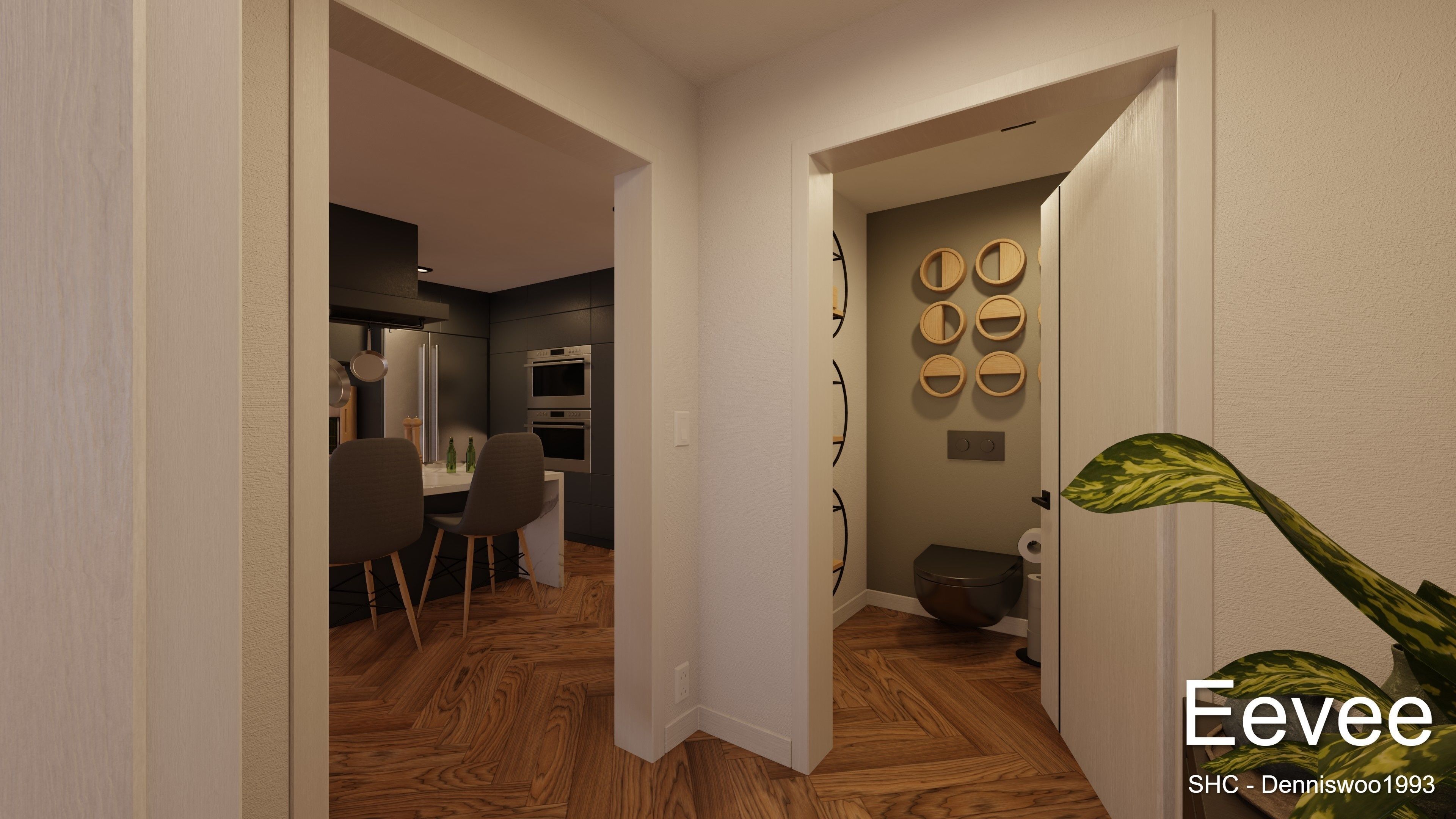 Luxury one bedroom apartment Low-poly 3D model_20