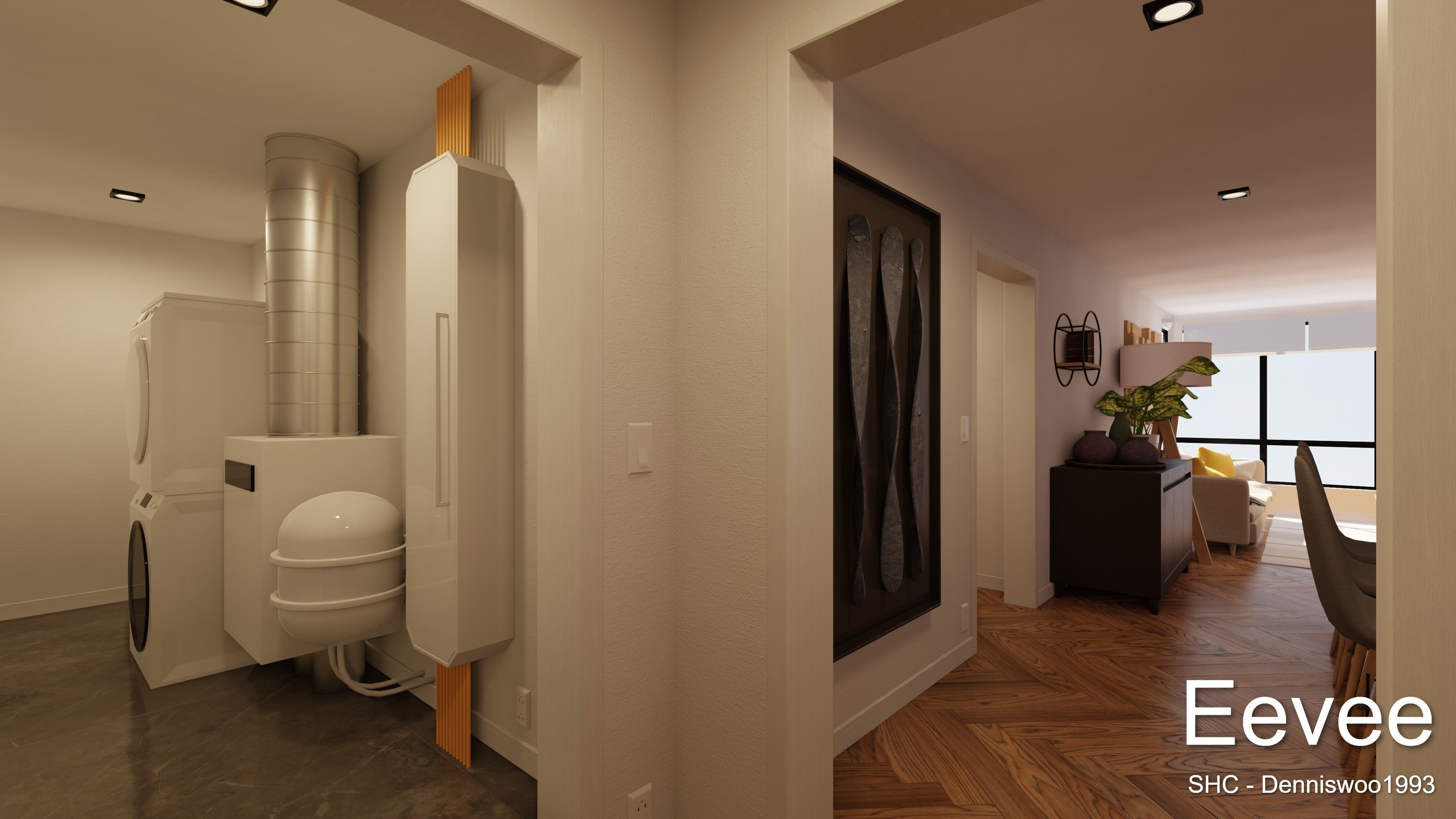Luxury one bedroom apartment Low-poly 3D model_16