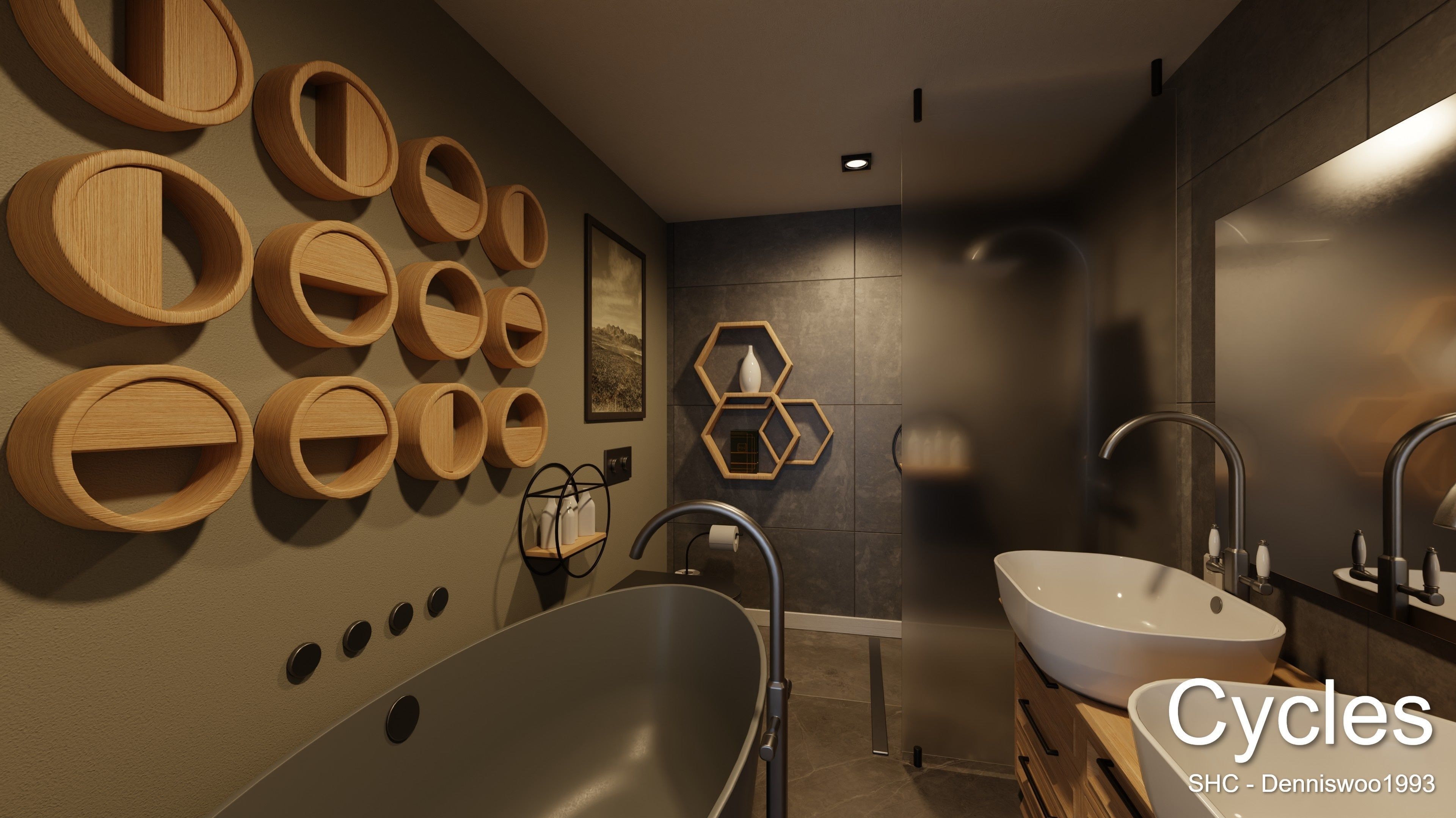 Luxury one bedroom apartment Low-poly 3D model_13